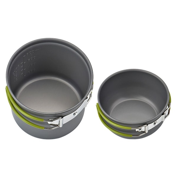 Utomhus picknick köksredskap set, 1-2 personer camping vandring ryggsäck spis kan kombination bärbar fält porslin