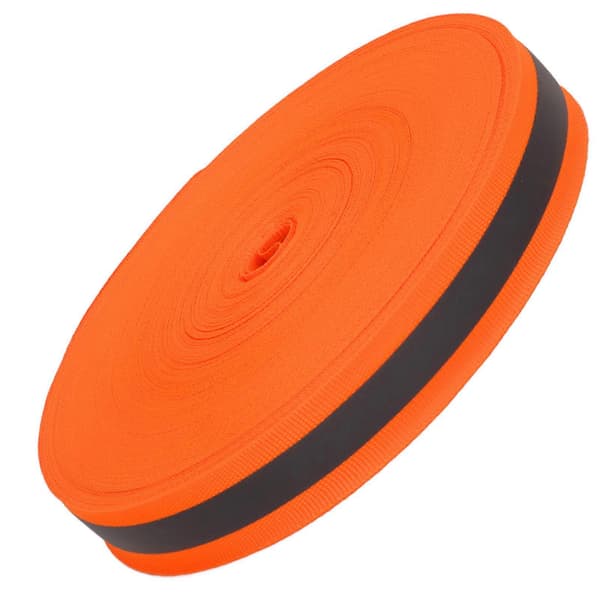 Reflekterande fluorescerande orange nylonband 50 yards för säkerhet