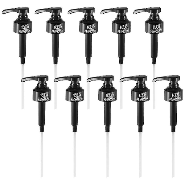 10 Pak Kaffedispenser Siruppumpe Sort Væskedispenser Til Monin Sirup Snow Cones Smagsstoffer & Black