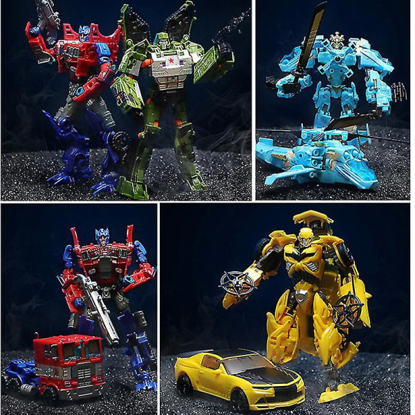 Transformationsbil Robotleksaker Bumblebee Optimus Prime Megatron Decepti A