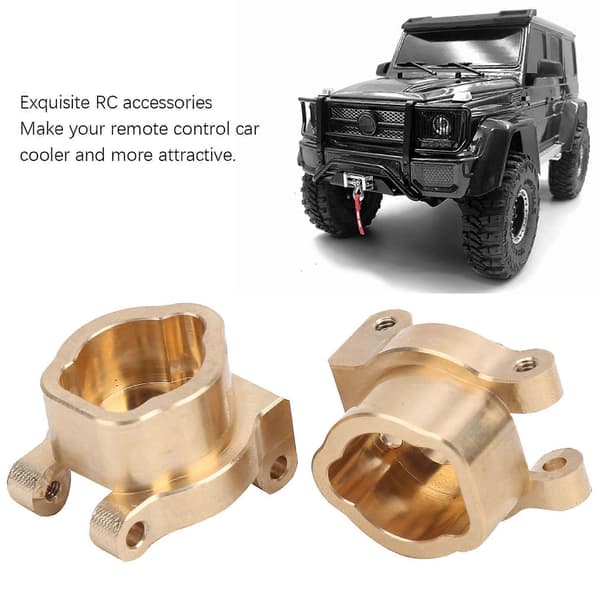 Sæt med 2 RC messing bageste C-kopper med 4 skruer, holdbart tilbehør til Traxxas TRX4/TRX6 bæltekøretøjer