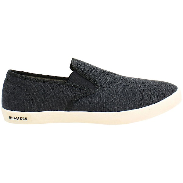 Seavees Baja Standard Slip-On Sort Canvas Herre Plimsolls BAJA SLIP ON STD_BLACK LINEN Black UK 7 EU 41 US 8