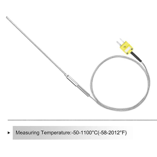 [KK] Meter Temperatursensorprobe -50 til 1100°C, 1m ledning 3,2x150mm