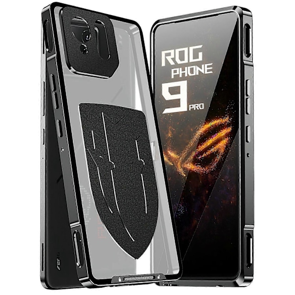 Skal för Asus ROG Phone 9 5G Phone 9 Pro 5G Värmeavledning Metallram PC Telefonskal - Multicolor Black