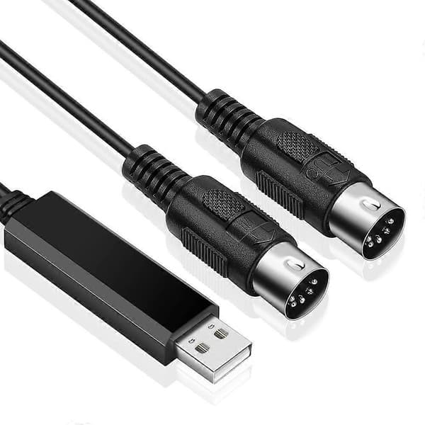 USB MIDI Kabel Konverter USB Interface til In-Out MIDI Ledning Fungerer til PC Laptop til Piano Keyboard i