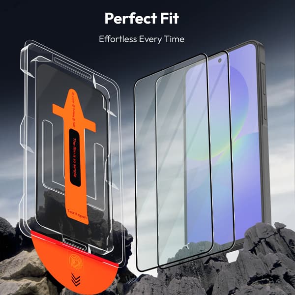 [KK] 2-Pack Compatible with Samsung A36 Screen Protector & 1-Pack Lens Protector - Tempered Glass | [Automatic Installation] - Bubble-Free
