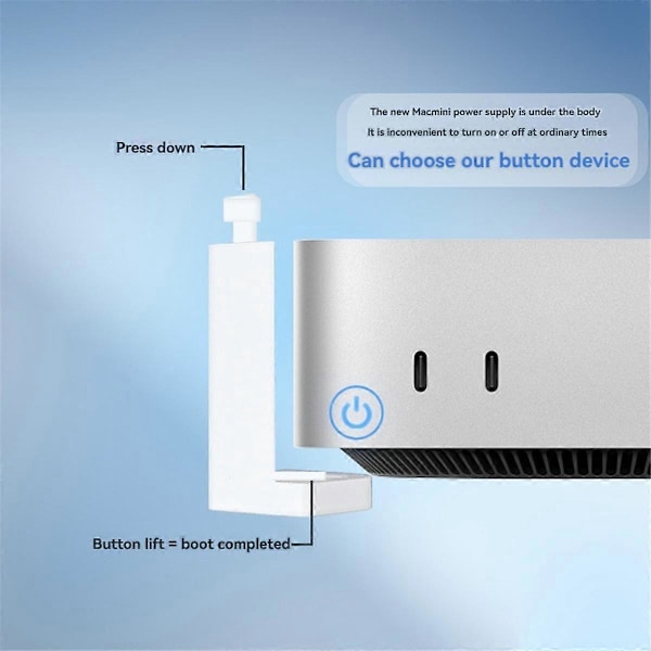 Strømknapp for Mac Mini M4 Toppbryter Trykknappforlenger for Mac Mini M4 Datatilbehør