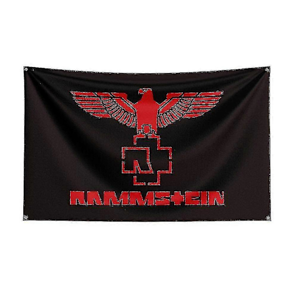 3x5ft Rammstein Rockband Flagga Polyester Digitaltryck Musik Memorabilia Banner För Dekor QIZ004Q 90 x 150cm