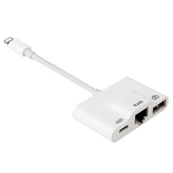 Lightning til RJ45 Ethernet LAN 10/100Mbps Netværks Ethernet Adapter med Lightning 8P til iPhone/iPad