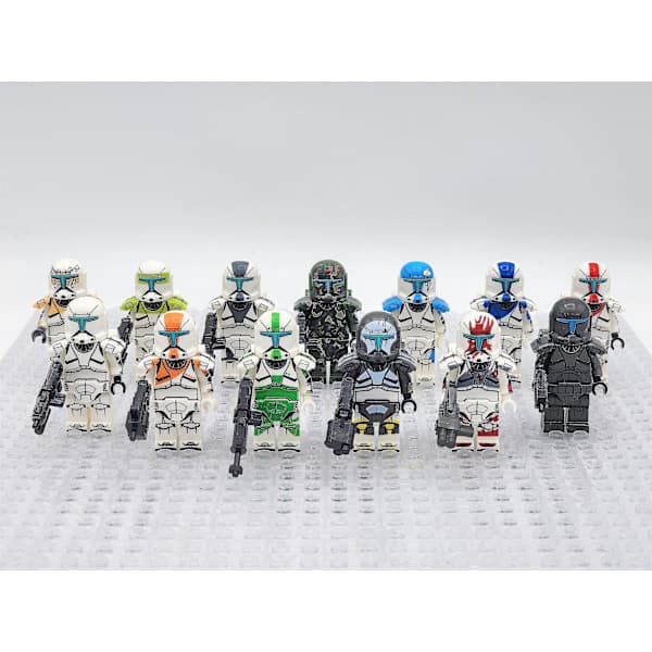 [KK] Star Wars Clone Commandos Delta Squad-sortiment med 13 byggklosser