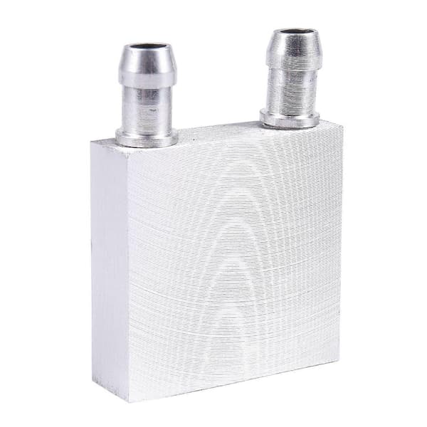 40x40x12mm Aluminium Vandvæskekølerblok Køleplade til Computer CPU Radiator Silver