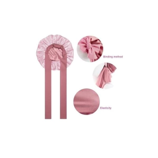 Nathue - Dame - Satin - Elastik - Pink - Behagelig for håret