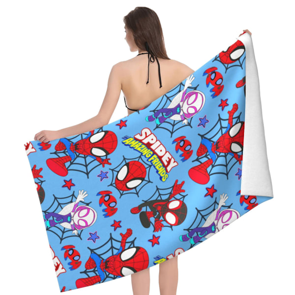 Hämähäkkimies rantapyyhkeet nopeasti kuivuva mikrokuitu pehmeä ja imukykyinen kylpypyyhe ulkoiluun matkustamiseen ylisuuri rantapyyhe aikuisille lapsille 130x80cm 52x32in