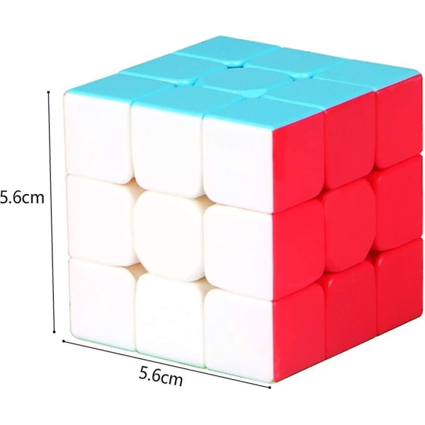 Speed ​​Magic Cube 3x3x3, Magic Cube 3x3 Stickerless 3d Puzzle Cube Brain Teasers för barn och vuxna