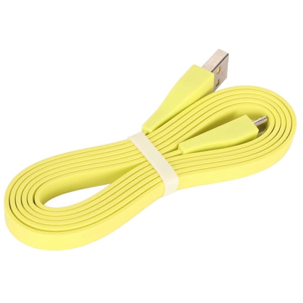 Erstatnings USB-ladekabel Slitesterk ledning for Logitech UE Wonderboom for UE Boom for Megaboom for Mega Boom 1,2m Fluorescerende Gul