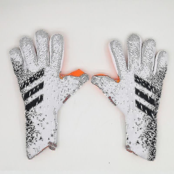 Målvaktshandskar Premiumkvalitet Fotboll Målvaktshandskar Fingerskydd storlek, färg: 8, vit