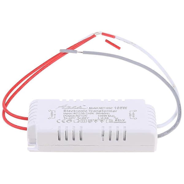 AC 12V 105W Halogen Driver Lys LED Strømforsyning Elektronisk Transformator Ny White
