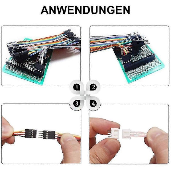 Dupont-krimpverktyg Awg26-18, Dupont-spärrkrimpning med 1550 st Dupont-hane/hon-stiftkontakter 0,1-1,0 mm och 460 st Jst-kontakt för 2,54 mm