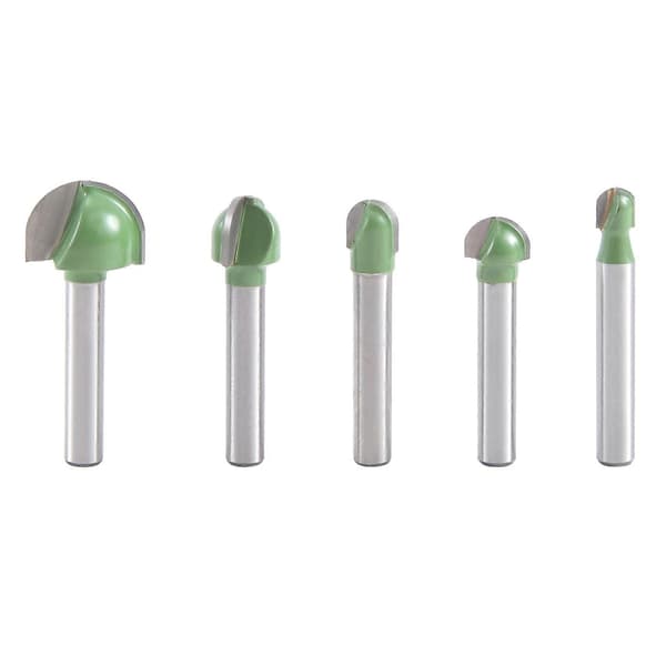 5 stk 6 mm skaft kulefreser sett endefres rund hul boks solid karbid CNC radius kjernefres