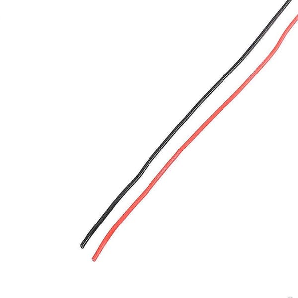 20AWG Blød Silikone Elektronisk Kabel Rød & Sort Ledning til RC Bil (1 Meter Rød 1 Meter Sort)