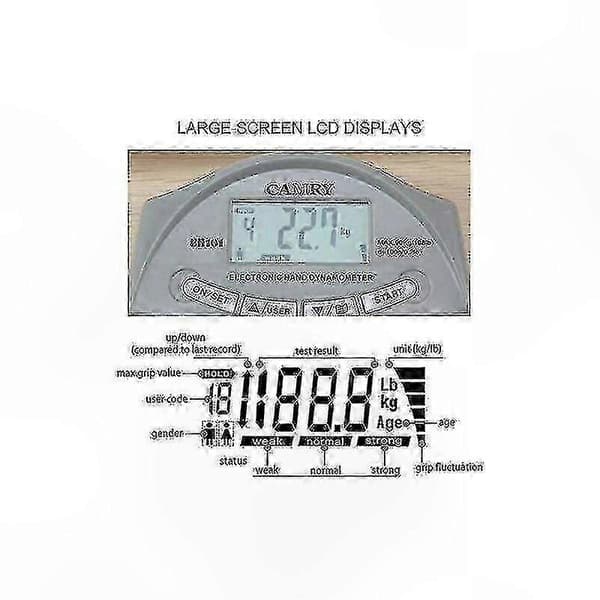 Camry 200 Lbs/90 Kg Digital Gripstyrke Måler Automatisk Optagelse