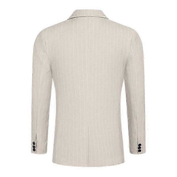 Miesten Slim Fit Bleiseri, Yksirivinen Yhdellä Napilla Beige S