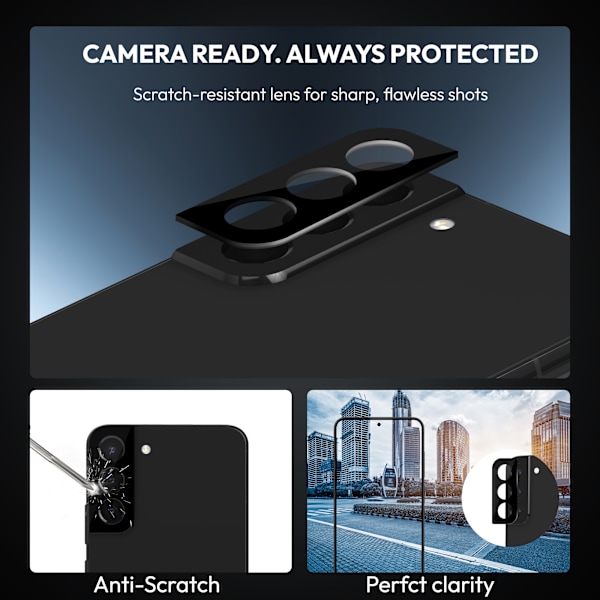 [KK]2-Pack Samsung S21 FE Screen Protector & 1-Pack Lens Protector - Tempered Glass | [Automatic Installation] - Bubble-Free