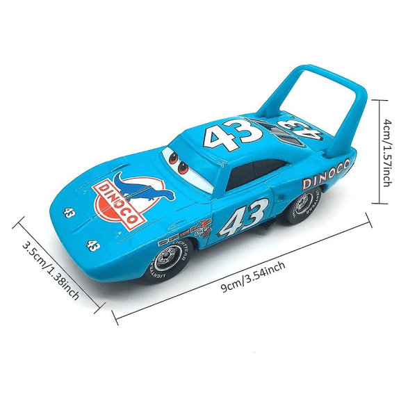 Disney Cars nr 43 Dinoco The King Diecast Bilar Leksaker Pojkar Barn Gåvor Samling