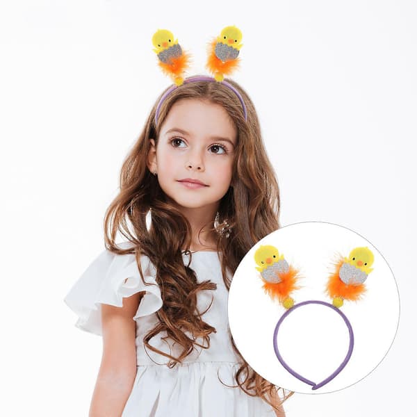 [KK] Easter Costume Accessories Feather Chick Headband Compatible with Decoration 5 Pcs.