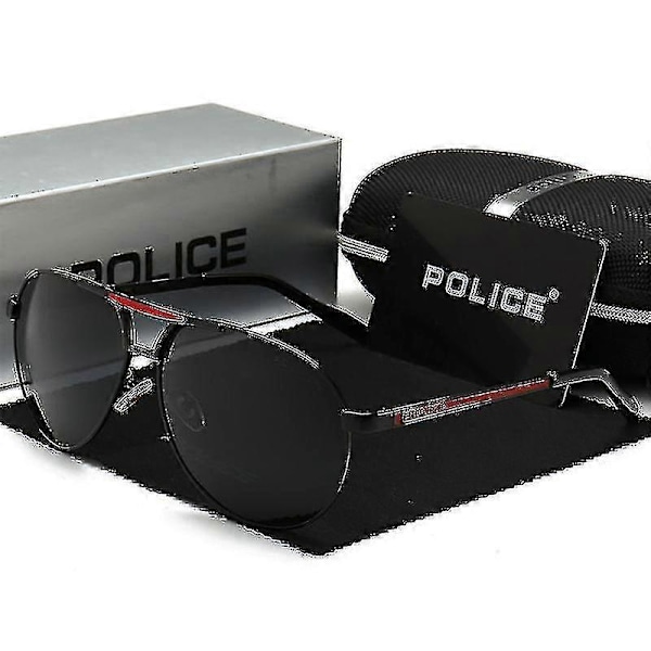 Police miesten polarisoidut UV400 aurinkolasit, lentäjälasit, ajolasit C1