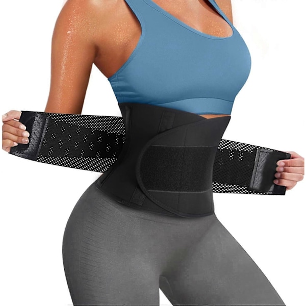 Midjeformare för Kvinnor Svett Midjetrimmer Tummy Control Kroppsformare Träningssport Korsetter Band L