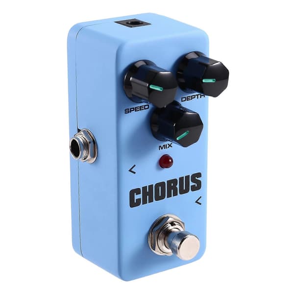 CHORUS Elgitarr Effektpedal FCH-2 Bärbar True Bypass Gitarr Effektor 3 Kontrollrattar Mini Gitarr Effektor Blue