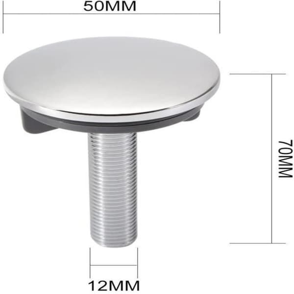 Vaskehulsdæksler - Ikke specificeret - 2 stk. - Zinklegering - Rustfrit stål - 50 mm diameter