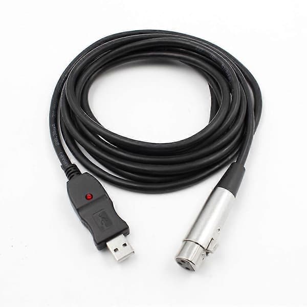 USB til XLR mikrofonkabel for europeere black
