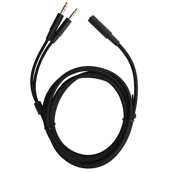 2-i-1 adapter hörlurs ljudkabel passar för Kingston HyperX Cloud Stinger/Cloud Mix/Cloud Alpha
