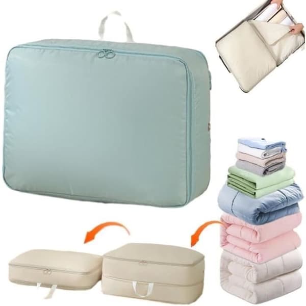Ultrakompakt självkomprimerande organizer, packorganizer, packorganizer 30*40*12cm (Grön)