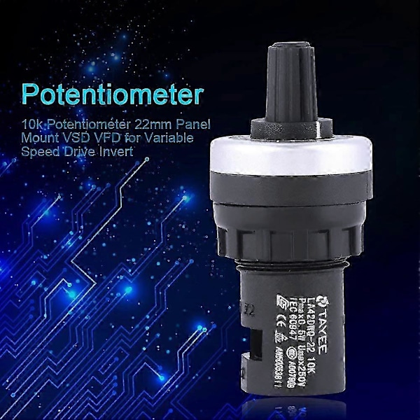 Panelmonterad Potentiometer LA42DWQ - 10K Vridpotentiometer
