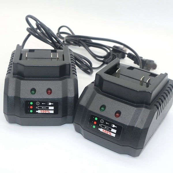 Laddare kompatibel med Makita Lithium 18v 21v batteri, EU-kontakt, svart, utan Y
