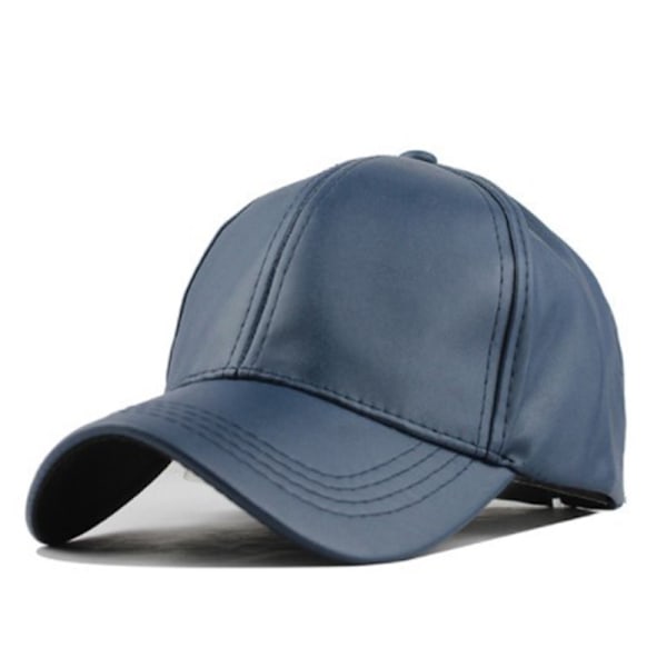 Unisex Vedenkestävä Nahkainen Baseball-Lippis Trucker Snapback Rento Hatti Säädettävissä navy