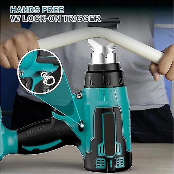 Sladdlös Värmepistol, Värmepistol För Makita 18 V Batteri, Med Reducerare, Bred Munstycke, Reflektormunstycke, Temperatur Upp Till 550 C, LED-belysning, Värmepistol För Svetsning