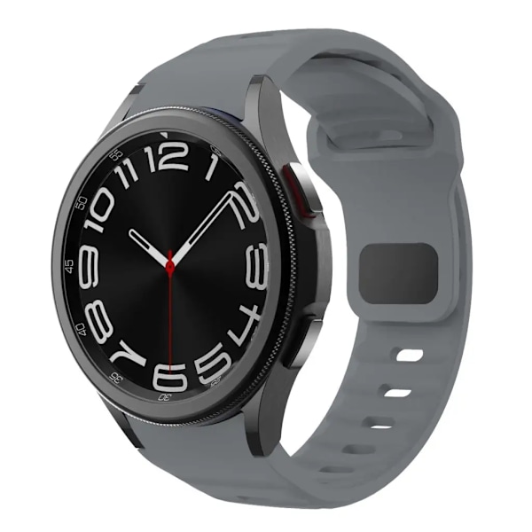 Silikonrem til Samsung Galaxy Watch 6 Classic 47mm 43mm/4 Classic 46mm 42mm Armbånd Galaxy Watch 5/5pro 45mm/4/6 40mm 44mm Grå Gray watch 6 classic 43mm