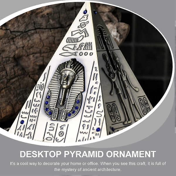 Sølv metall pyramide modell sparegris for hjemmedekorasjon legering håndverk