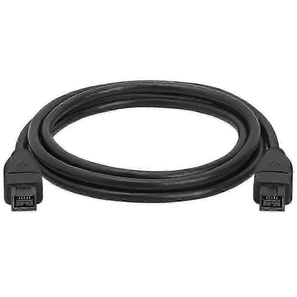 Firewire 800 IEEE1394B 9-bens han til han-kabel 1,8 m sort højhastighedsdataoverførsel Black
