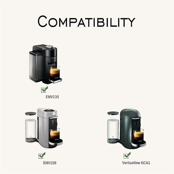 Påfyllningsbar kaffekapsel för Vertuoline & Vertuo Pod, 150 ml kaffekapslar för Presso Vertuo-kaffe