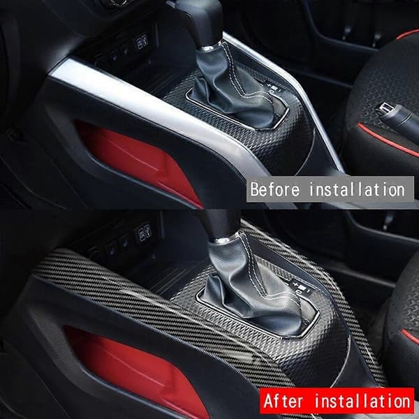 Bilens midtkonsoll armlene dekorasjonsdeksel midtkonsoll armlene trim paljetter egnet for Carbon fiber pattern