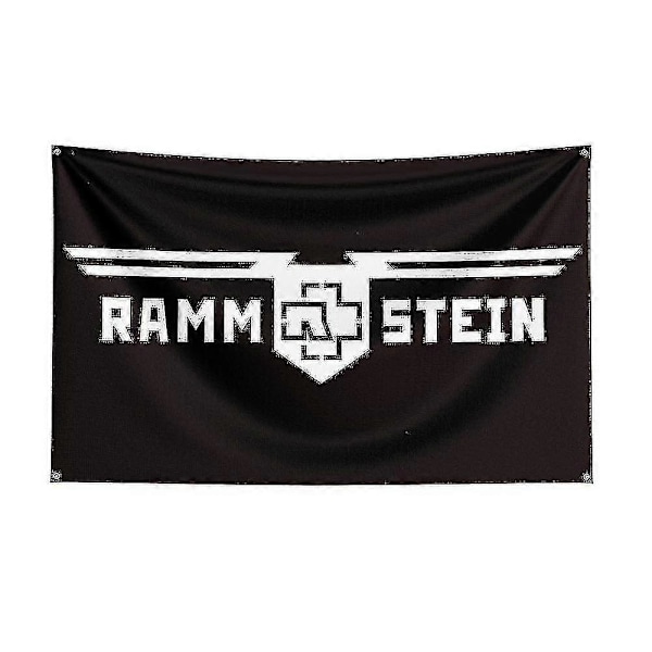 3x5ft Rammstein Rockband Flagga Polyester Digitaltryck Musik Memorabilia Banner För Dekor QIZ004Q 90 x 150cm