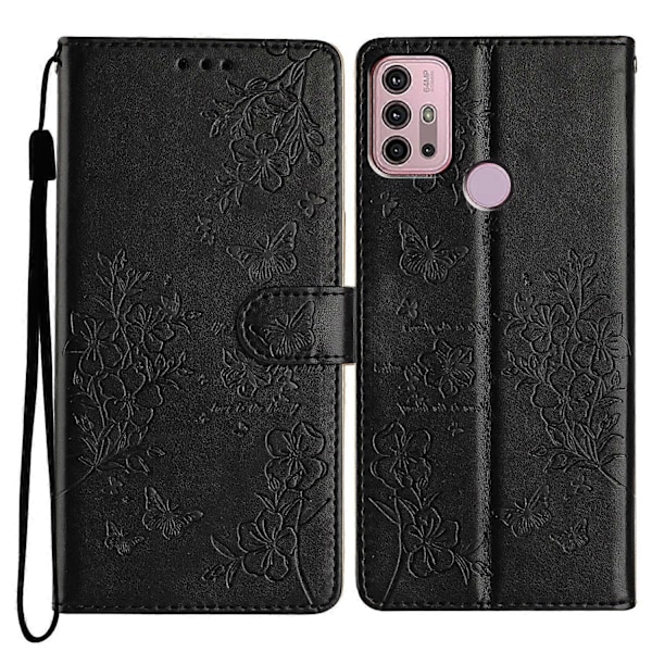 Perhos- ja kukkakotelo Motorola Moto G10 / G20 -puhelimelle Black