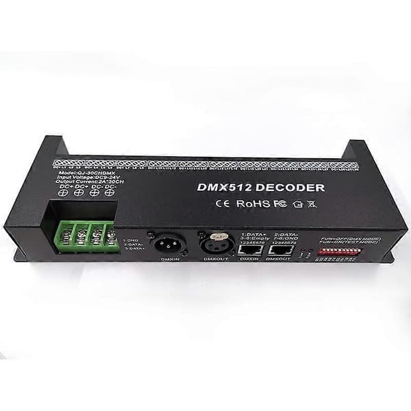 30-kanals RGB DMX512-dekoder LED Strip Controller 60A DMX-dæmper PWM-driver Indgang DC9-24V 30CH DMX-dekoder Lysstyring
