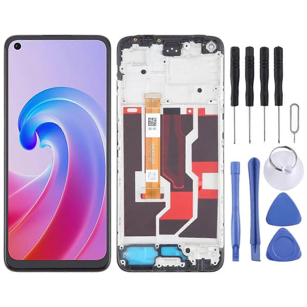 LCD + Touchskærm med ramme til OPPO A96 4G
