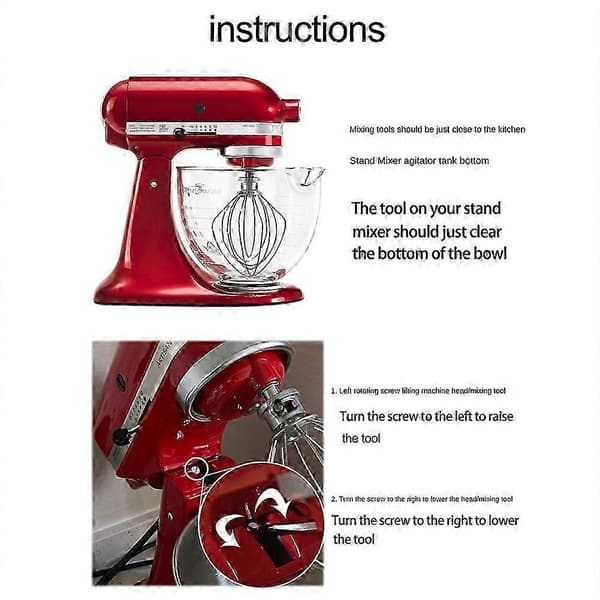 KitchenAid Mixer Paddle Tilbehør til 4,5-5 Qt Tilt-Head Stand Mixere K45B K5THCB K5THBS - Kompatibelt tilbehør Silver